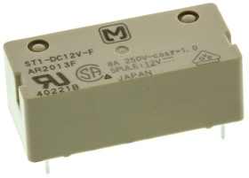 Przekaźnik monostabilny, DPST, 12V dc, 240mW, -40 → +60°C, montaż PCB, Panasonic