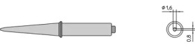 Soldering tip, chisel shaped, (L x W) 29.36 x 1.6 mm, 370 °C, CT5A7
