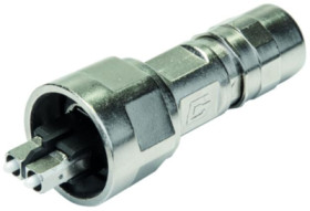 FO plug, SC, GOF/POF, singlemode/multimode, ceramic, silver, 100007611