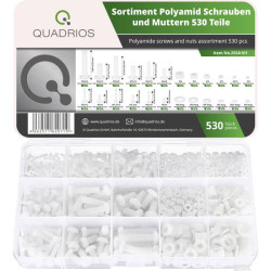 Quadrios 25SA101 Plastic screw set 530 parts durable plastic screws