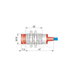 Czujnik indukcyjny SI18-NE8, I18000143