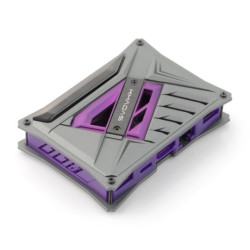 Obudowa Khadas VIM1/VIM2- szaro-fioletowa + metalowa płytka