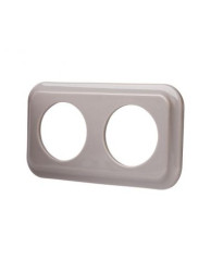 CERAMICZNA RAMKA DWUKROTNA PODTYNK PROSTOKĄT SZARA CRPT2PG