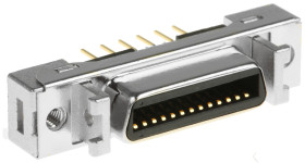 Złącze D-Sub 26-pinowe Żeński Proste Przewlekany raster 1.27mm Złoto na niklu