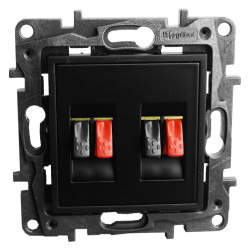 Gniazdo głośnikowe podwójne czarne Niloe Step 863586