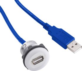 TRU COMPONENTS USB-12 Gniazdo montażowe USB 3.0 złącze żeńskie do wbudowania Zawartość: 1 szt.