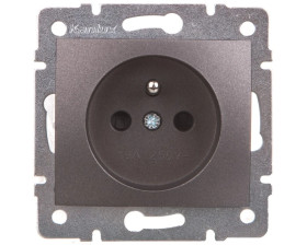 DOMO Gniazdo pojedyncze ochrona styków śrubowe 16A 250V grafit 011250141 24912