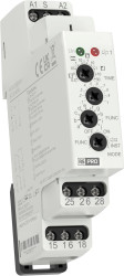 Timer Relay Montaż na szynie DIN 12 → 240V ac/dc SPDT 2-stykowy RS PRO 50 m/s → 30dni 10 funkcyjny