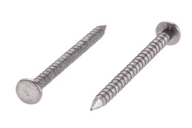 Gwoździe pierścieniowe, typ gwoździa: Pierścieniowy, śr.: 2.65mm, dł.: 40mm, Jasne, Stalowe