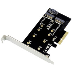 Conceptronic EMRICK04B 2-in-1 M.2 SSD PCIe Adapter SATA AHCI NVMe PCIe 3.0 x4
