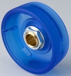 Rotary knob, 6.35 mm, PC, blue, Ø 33 mm, H 14 mm, B8233636