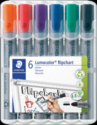356 WP6 Flip chart marker, round tip, 6 colours