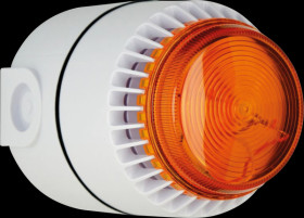 FLSVALWD24SW Flashni, white, yellow lens, deep base, 24 V DC