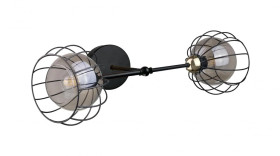 Kinkiet nowoczesny loftowy 2xE27 SOLO BLACK/GOLD