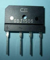 15A/600V PINY PŁASKI GBJ-1506 MOSTEK