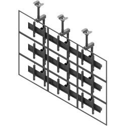 Videościanka sufitowa, modułowa w układzie 3x3, dla monitorów w zakresie 40-47"