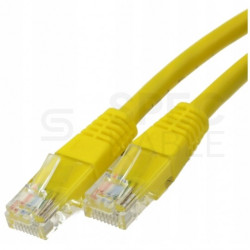 Patchcord UTP kat.5e kabel sieciowy LAN 2x RJ45 linka żółty 0,5m securityNET
