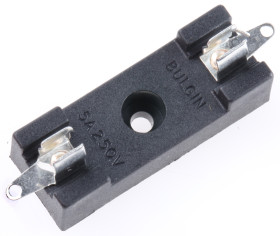 Oprawa bezpiecznikowa montowana na podstawie Montaż na podstawie rozmiar: 6.3 x 32mm 5A 250V ac Lutowie Bulgin
