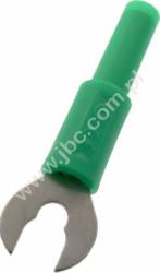 ADA 3034-GN Widełki kabl., rozw.6,3/4,3mm, z gn.4mm, zielony, ELECTRO-PJP, ADA3034GN