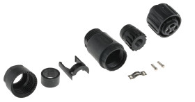 Złącze wielostykowe przemysłowe 3 + PE-pinowe Montaż na kablu Gniazdo Amphenol Industrial