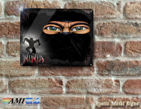 Retro Gaming LAST NINJA (Amiga/C64 Inspired) - Metal Sign