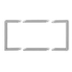 Ramka wypełniająca podwójna serii DECO srebrny metalik 7DRW-2