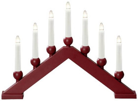 Konstsmide 3935-525 Łuk dekoracyjny ciepła biel żarówka czerwony, ciemny, matowy