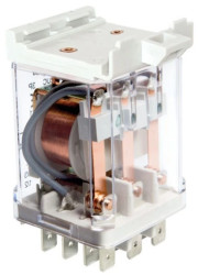 Przekaźnik przemysłowy 2P 16A 24V DC AgSnO2 do połączeń typu Faston 250, adapter poziomy RUC-3012-HA-1024 864081