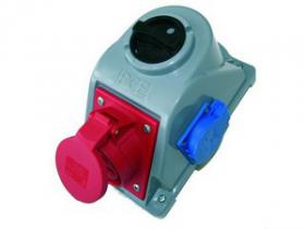 Gniazdo silowe z wylacznikiem, PCE COMBO-POL, 32/5+230v L.O.P,