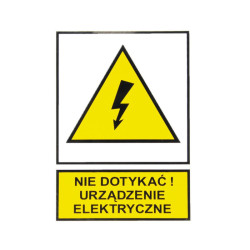 Tabliczka ostrzegawcza samoprzylepna N.D.U.E. TZO 74x105 Ergom