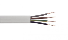 Przewód EL-Instal HP+ 750 4x1,5 żo płaski biały 450/750V bezhalogenowy B2ca /bębnowy/