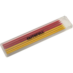 Faithfull EBPL62205 Mixed Pencil Marking Refill Pack, 6 Piece