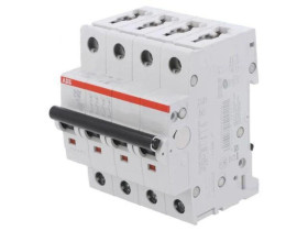 S204-C16 Wyłącznik nadprądowy 230/400VAC Iznam 16A 4 biegunowy 6kA IP20