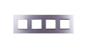 Dante Ramka Poczwórna Aluminium Anodowane Inox 4541284