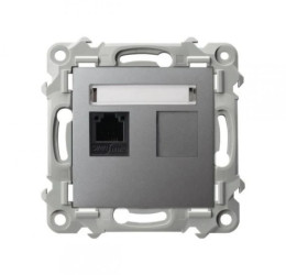 SZAFIR Gniazdo telefoniczne pojedyncze szary mat GPT-1Z/m/70