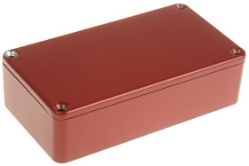 Obudowa Aluminium odlewane szerokość zew. 60 mm długość zew. 113 mm wys. zew. 31 mm Hammond IP54 Czerwony