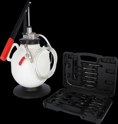150.9105 Universal transmission oil filling system set with 23-piece adap