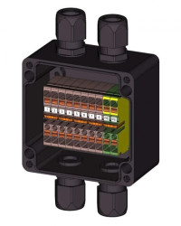 Puszka łączeniowa Ex przeciwwybuchowa z poliestru A02B1 PL11-T6/T5, IP66 strefa 1,21 oraz 2,22, ATEX