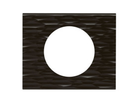 CELIANE Ramka 1 pojedyncza minerał corian czarny dłutowany 069021 LEGRAND