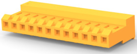 Socket housing, 12 pole, pitch 3.96 mm, straight, orange, 4-640426-2