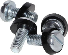 Screw, steel, (L) 20 mm, black/silver, 1421SWM20