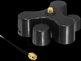 88439 RP-SMA plug > RP-SMA socket base,1 m, black