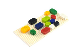 Multi-color Block Building Breadboard Kit