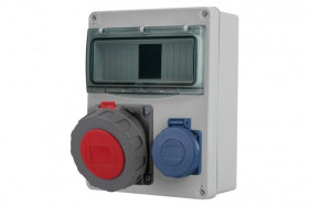 Rozdzielnica R-240 8M - gniazda 16A 5p, 230V IP65 /8 modułów/