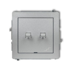 DECO Łącznik jednobiegunowy ze schodowym (osobne zasilanie) w stylu amerykańskim srebrny metalik 7DWPUS-10.2