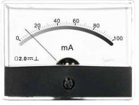 MIER-TABC100M Amperomierz tablicowy do 100mA [DC] - pomiar prądu stałego - wymiar: 86x65mm