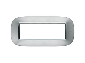 AXOLUTE Ramka 1 pojedyncza owalna 6 modułowa AXOLUTE aluminium HB4806XC LEGRAND