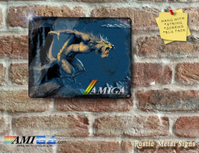 Classic Amiga Pixel art of WEREWOLF - Awesome - Metal Sign
