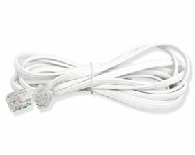 Sznur przyłączeniowy telefoniczny 10m biały