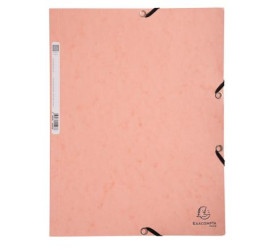 Koperta na dokumenty, rozmiar: A4, Koralowy, Laminowana płyta cętkowana